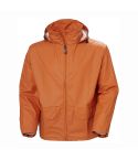 Helly Hansen Voss Waterproof Zip Front Orange Hooded Workwear Jacket