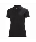 Helly Hansen Manchester Black Cotton Short Sleeve Ladies Polo Shirt