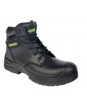 Apache Edmonton Metal Free Black Recycled Leather Safety Work Boots