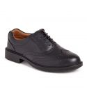 City Knights SS500CM Black Leather Brogue Style Executive Safety Shoes