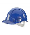 Economy Blue Safety Helmet Vented with Adjustable Plastic Harness