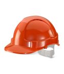 Economy Orange Safety Helmet Vented with Adjustable Plastic Harness