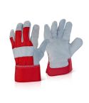 Canadian Style Chrome Leather Palm with Rubberized Cuff Rigger Gloves