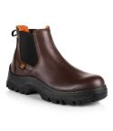 No Risk Denver Brown Leather S3 Water Resistant Safety Dealer Boots