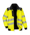 PW3 Workwear High Vis PW302 Yellow and Black 3 in 1 Pilot Work Jacket