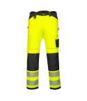 PW3 Workwear PW340 High Vis Yellow Black Multipocket Work Trousers