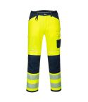 PW3 Workwear PW340 High Vis Yellow Navy Multipocket Work Trousers