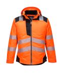 PW3 Workwear High Vis T400 Orange Black Insulated Waterproof Work Jacket