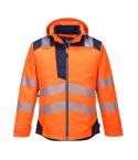 PW3 Workwear High Vis T400 Orange Navy Insulated Waterproof Work Jacket