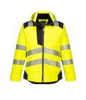 PW3 Workwear High Vis T400 Yellow Black Insulated Waterproof Work Jacket