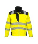 PW3 Workwear High Vis T402 Yellow Black Water Repellent Softshell Jacket