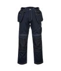 PW3 Workwear Navy Black T602 Holster Pocket Stretch Kneepad Work Trousers