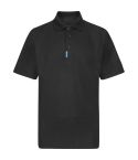 WX3 Workwear T720 Black Poly Cotton Short Sleeved Work Polo Shirt