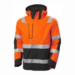 Helly Hansen Alna 2 High Vis Orange Black Waterproof Shell Work Jacket