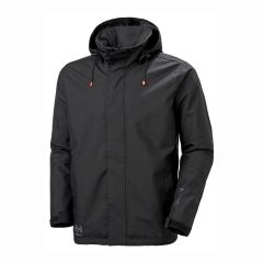 Helly Hansen Oxford Black Hooded Water Resistant Shell Workwear Jacket