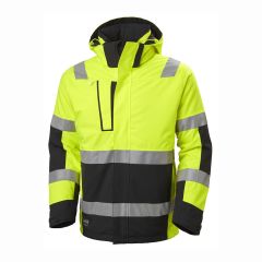 Helly Hansen Alna 2 High Vis Yellow Black Waterproof Workwear Jacket
