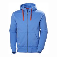 Helly Hansen Oxford Blue Cotton Full Zipped Front Workwear Hoodie
