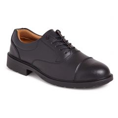 City Knights SS501CM Black Leather Oxford Style Executive Safety Shoes