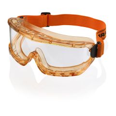 Premium Anti Scratch Anti Mist Wide Vision Amber Frame Safety Goggles