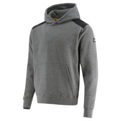 Caterpillar Essentials Kanga Pocket Grey Hooded Workwear Sweatshirt