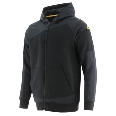 Caterpillar Trades Zipped Front Black on Black Workwear Jacket Hoodie