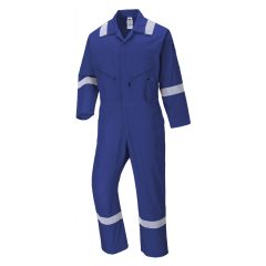 Portwest C814 iona Royal Pure Cotton Workwear Coverall with High Vis