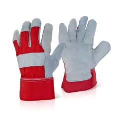 Canadian Style Chrome Leather Palm with Rubberized Cuff Rigger Gloves