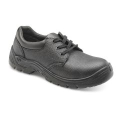 Chukka Style Black Leather Steel Toe and Midsole Budget Safety Shoes