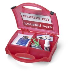 First Aid Burns Kits with Burns Kit Located Here Sign