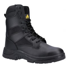 Amblers Safety FS008 Black Leather Side Zip S3 SRC Unisex Safety Boots
