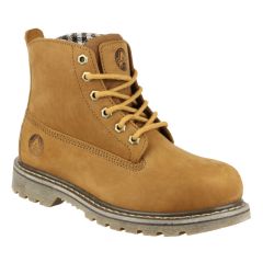 Amblers Honey Nubuck Leather FS103 Classic Wide Fit Ladies Safety Boots