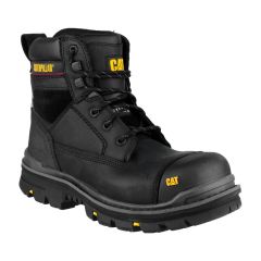 CAT Gravel Black Leather S3 Mens Water Resistant Safety Work Boots