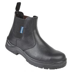 Himalayan 151B Black Leather Steel Toe and Midsole Safety Dealer Boots