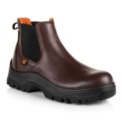 No Risk Denver Brown Leather S3 Water Resistant Safety Dealer Boots