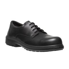 Osaka Smart Executive Black Leather Metal Free Brogue Safety Work Shoes