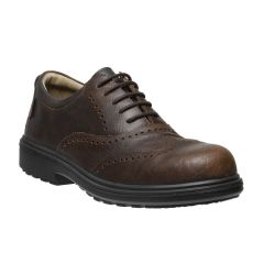 Osaka Mens Executive Brown Leather Brogue Metal Free Safety Work Shoes