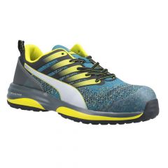 Puma Safety Charge Metal Free ESD Green Blue Lightweight Safety Trainers