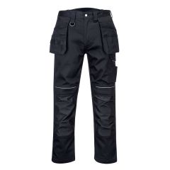 PW3 Workwear Black PW347 HD Cotton Kneepad and Holster Work Trousers