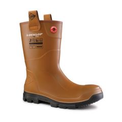 Dunlop Rig Air Lined C462743FL Brown Safety Wellingtons
