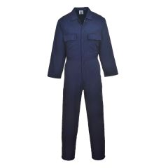 Portwest S999 Navy Concealed Stud Front Polycotton Workwear Coverall