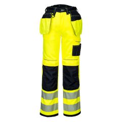 PW3 Workwear High Vis T501 Yellow Black Holster Pocket Kneepad Trousers