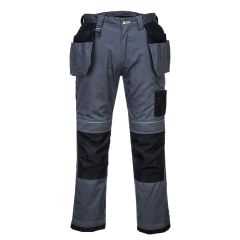 PW3 Workwear Grey Black T602 Holster Pocket Stretch Kneepad Work Trousers