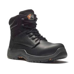 V12 Bison VR600 IGS Lightweight Metal Free Black Leather Safety Boots